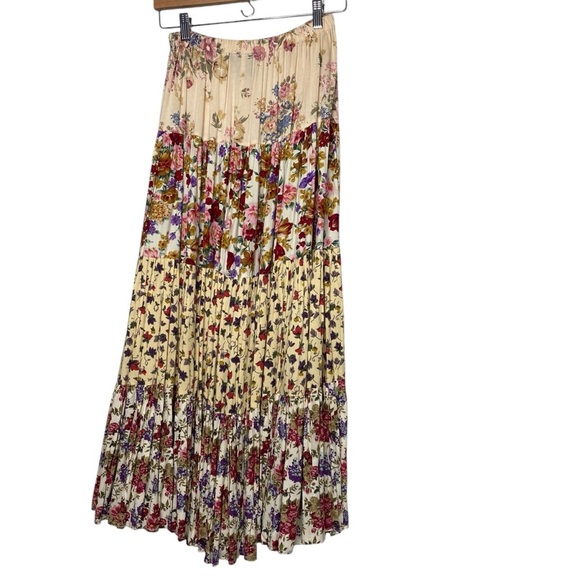 PRAIRIE FIRE vintage cottagecore western Boho floral flowy RANCH skirt-SZ-M - Picture 5 of 9